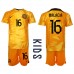 Günstige Niederlande Tyrell Malacia #16 Babykleidung Heim Fussballtrikot Kinder WM 2022 Kurzarm (+ kurze hosen)